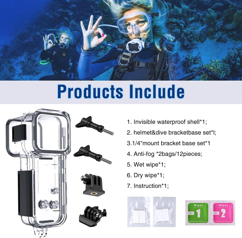 Waterproof Housing Case for DJI Osmo Pocket 3, Touchscreen Protective Shell