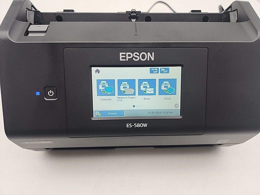 Epson WorkForce ES-580W Wireless Duplex Document Scanner Low Use ~10 Scans Teste