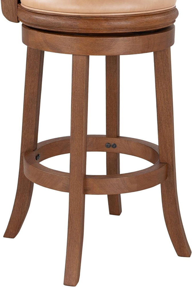 Augusta Swivel Bar Stool Chestnut Wire Brush.................