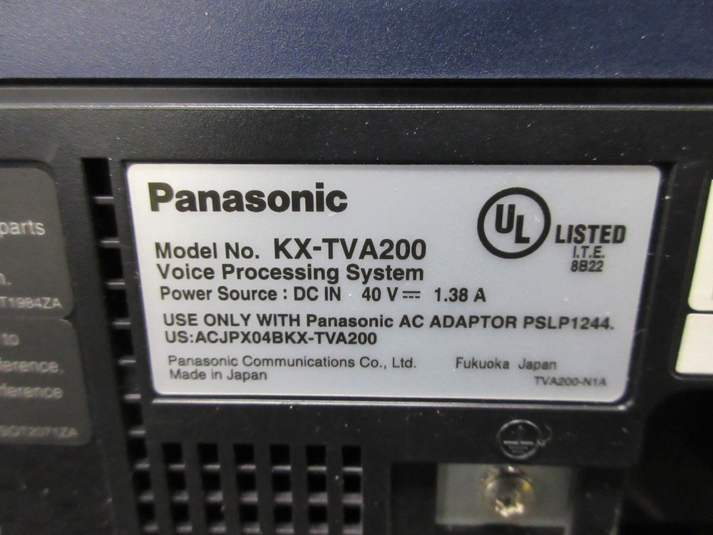 Panasonic KX-TVA200 Voice Mail Processing System