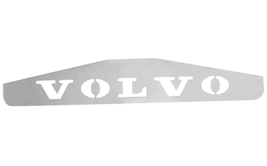 24" Chrome Volvo Script Mud Flap Weight - 2 Pack