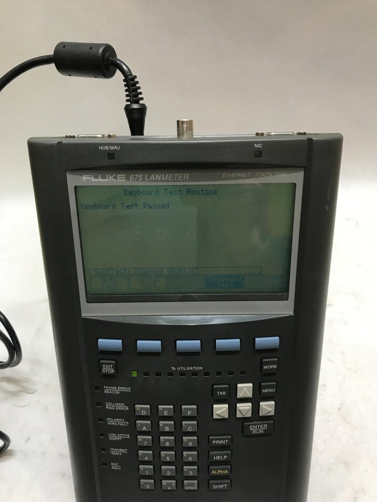 Fluke 675 LANmeter Portable Ethernet/Token Ring Network Tester Fully Tested - DW
