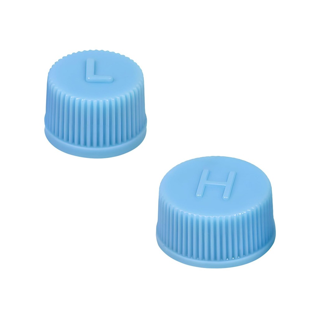 2PCS R134a AC System Valve Caps High Low Leakproof Dustproof Covers