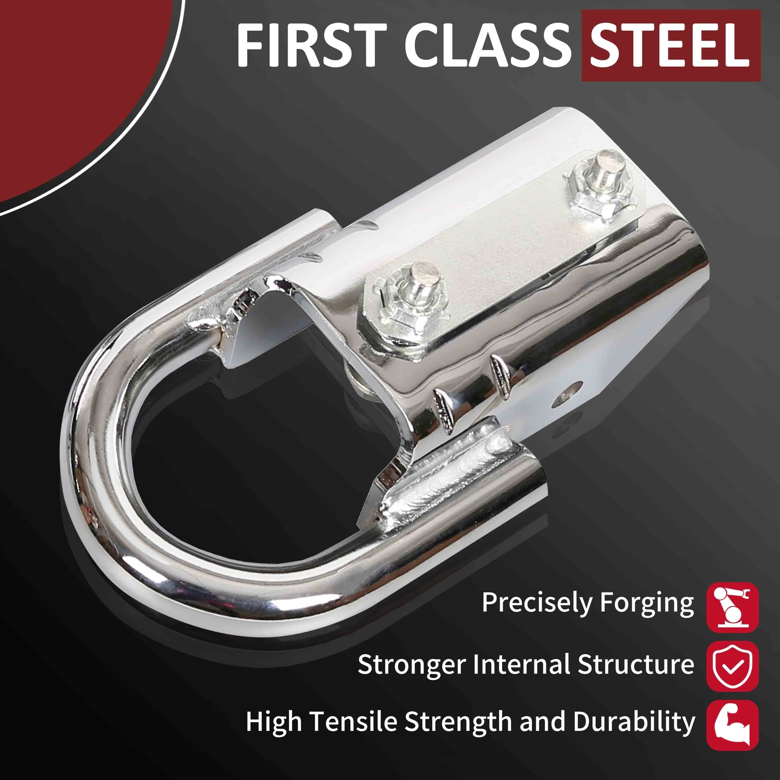 Fit For 2004-2024 2008 2009 Ford F150 F-150 Chrome Tow Hooks w/ Hardware - Pair