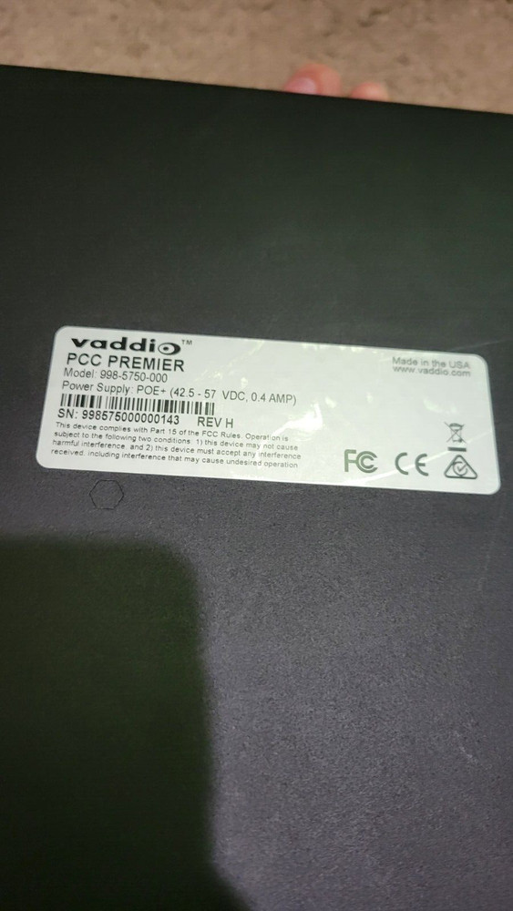 Vaddio 998-5750-000 PCC Premier Precision Camera Controller