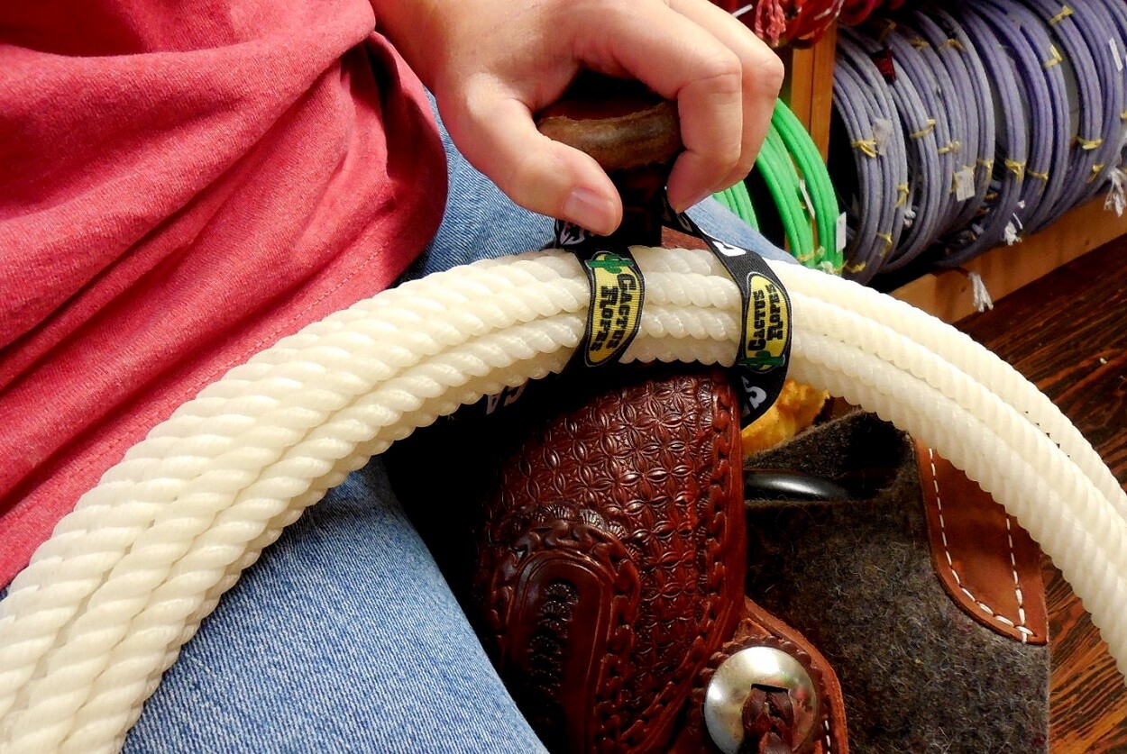 Cactus Ropes Elastic Lariat Rope Holder Strap Black & Yellow New