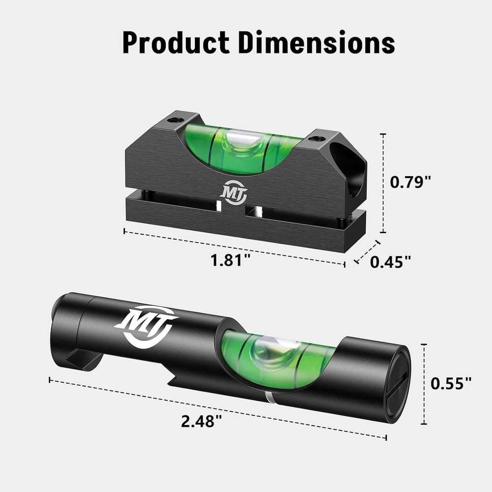 MidTen Scope Leveling Kit Dual Level Bubble System with Magnetic Scope Level Ant
