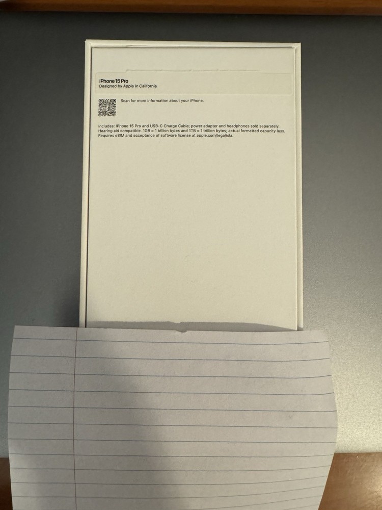 iPhone 15 Pro Natural Titanium 256gb EMPTY BOX