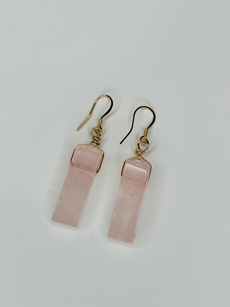 Rose Quartz Drop Earrings