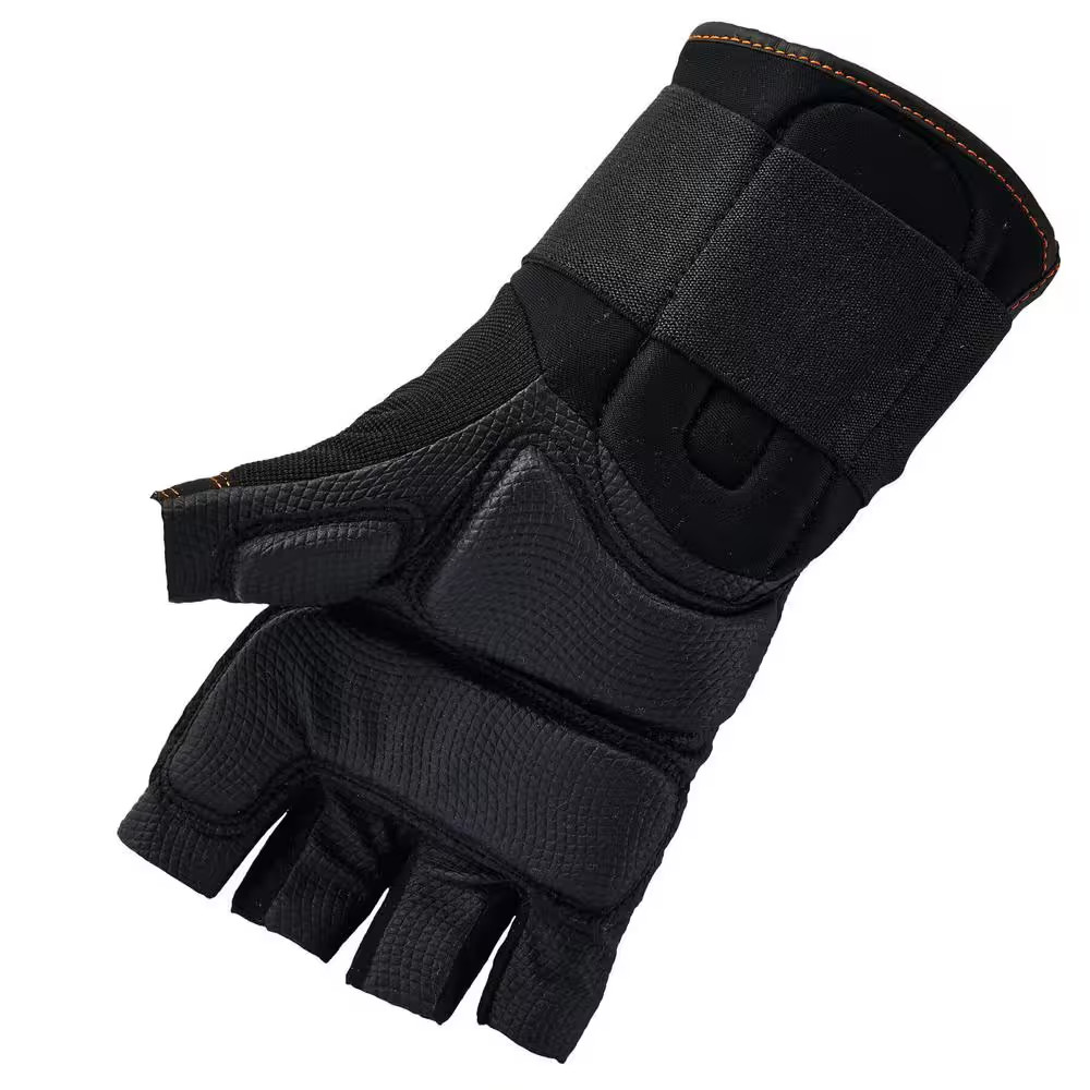 Proflex 910 Large Half-Finger Impact and Wrist Support Work Gloves