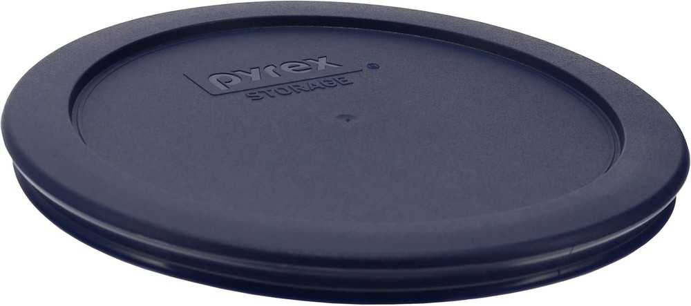 Pyrex 7201-PC 4-Cup Dark Blue Round Replacement Lids - 3 pack - Navy