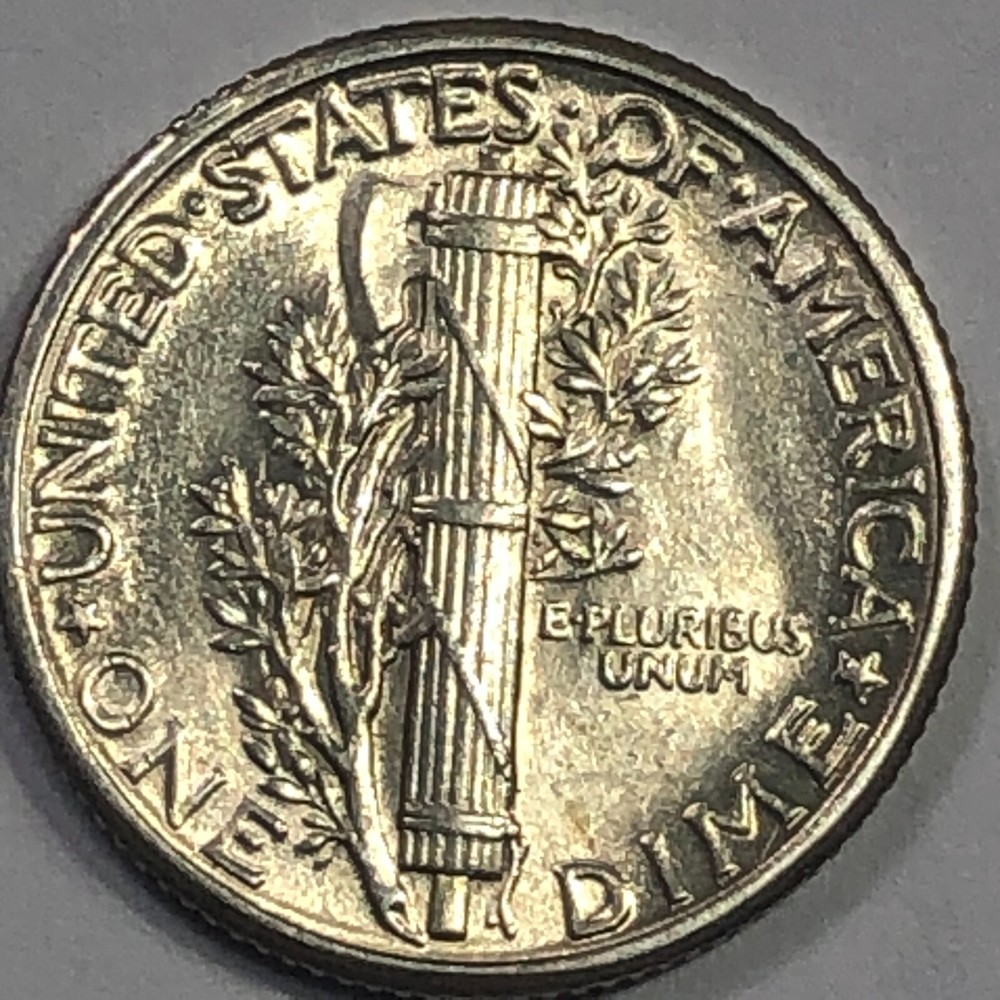 1929 Uncirculated Mercury Silver Dime - #19782