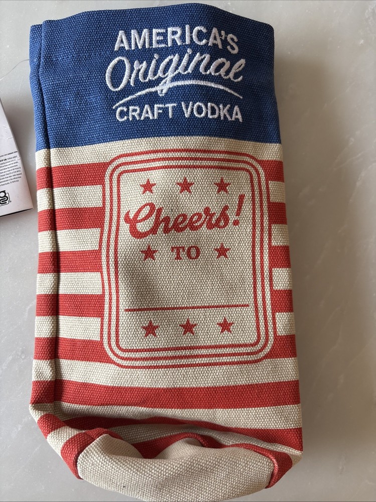 Titos Handmade Vodka Bottle Bag Drawstring, Austin Texas, Empty! NWT FREE SHIP