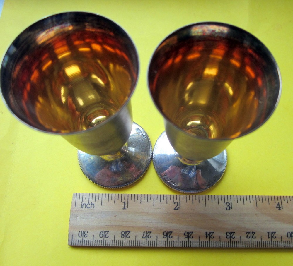 Russian Silver Vodka Cup 916"( 2 pieces) 89 gr.