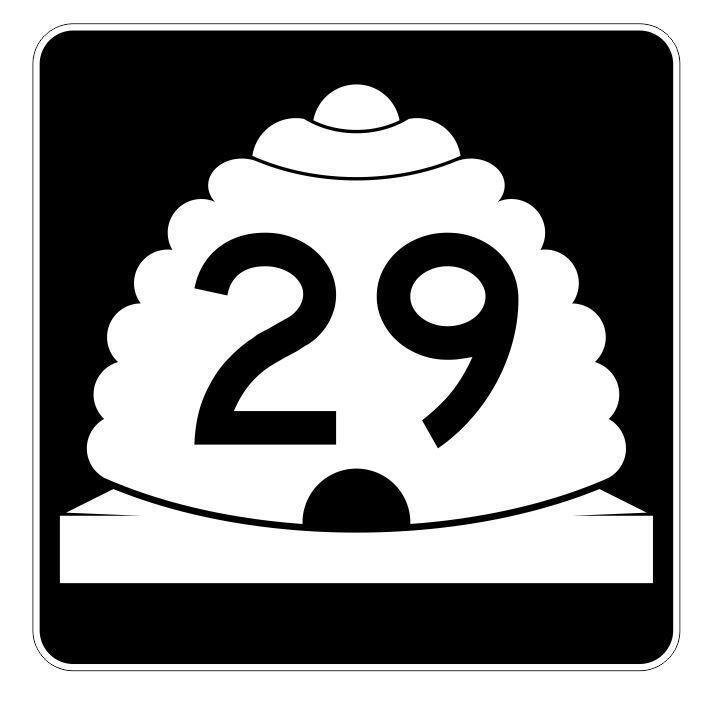 Utah State Highway 29 Sticker Decal