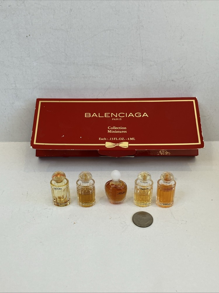 BALENCIAGA PARIS COLLECTION MINIATURES 5 Mini Perfume Set BOXED