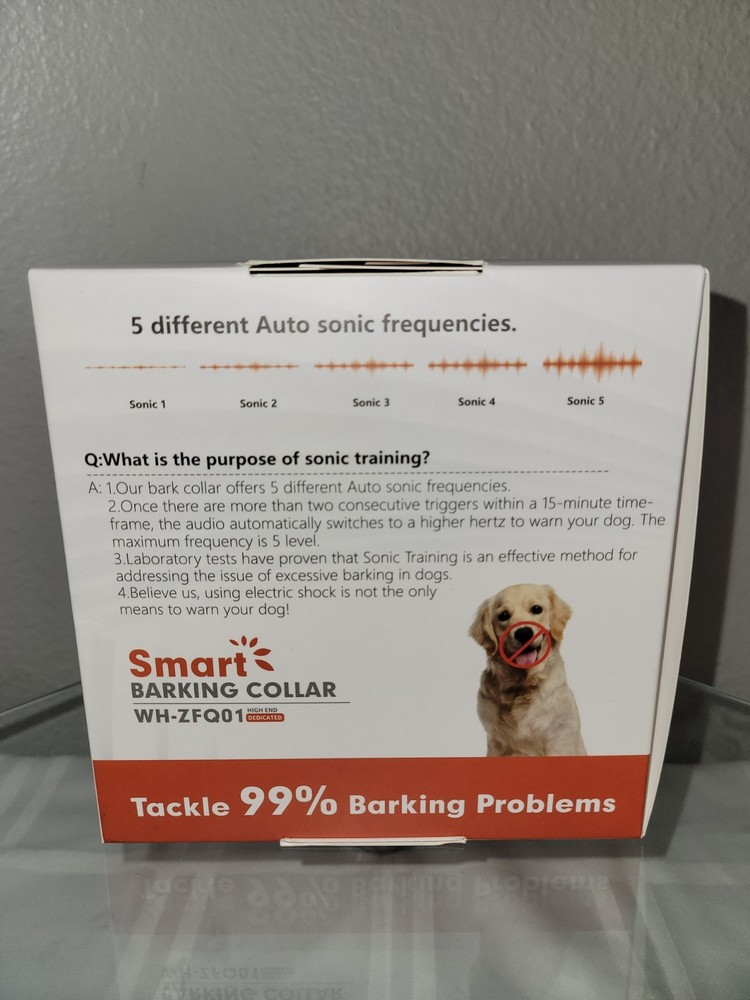 Smart Barking Dog Collar Intelligent Waterproof Bark Control Device Set 2 Pack