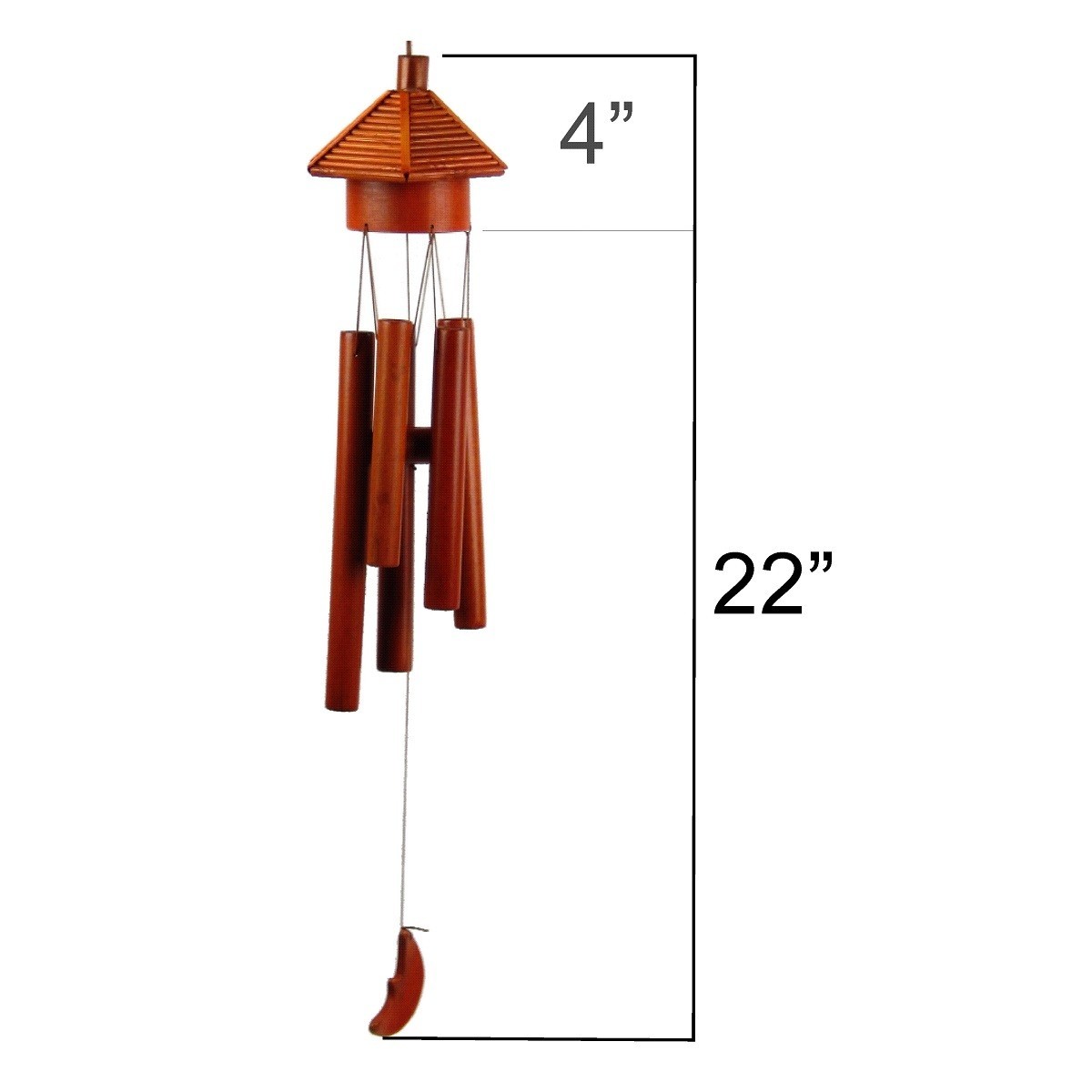 26 inch Pagoda Bamboo Wind Chime CLEARANCE