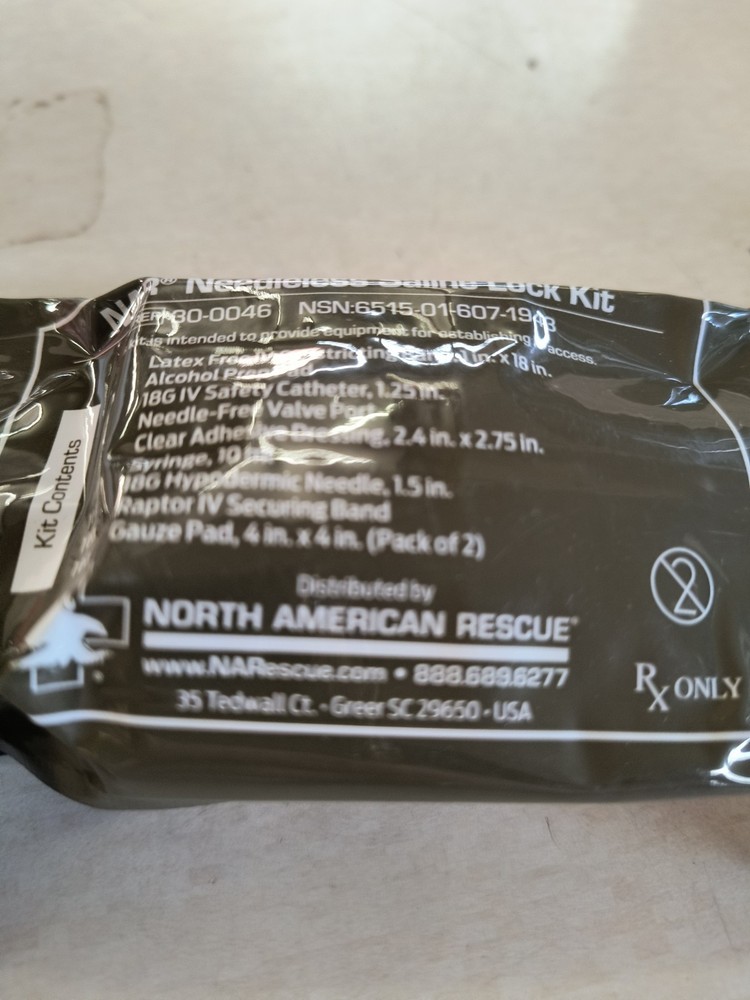 One NAR IV Saline Lock Kit Exp 2027