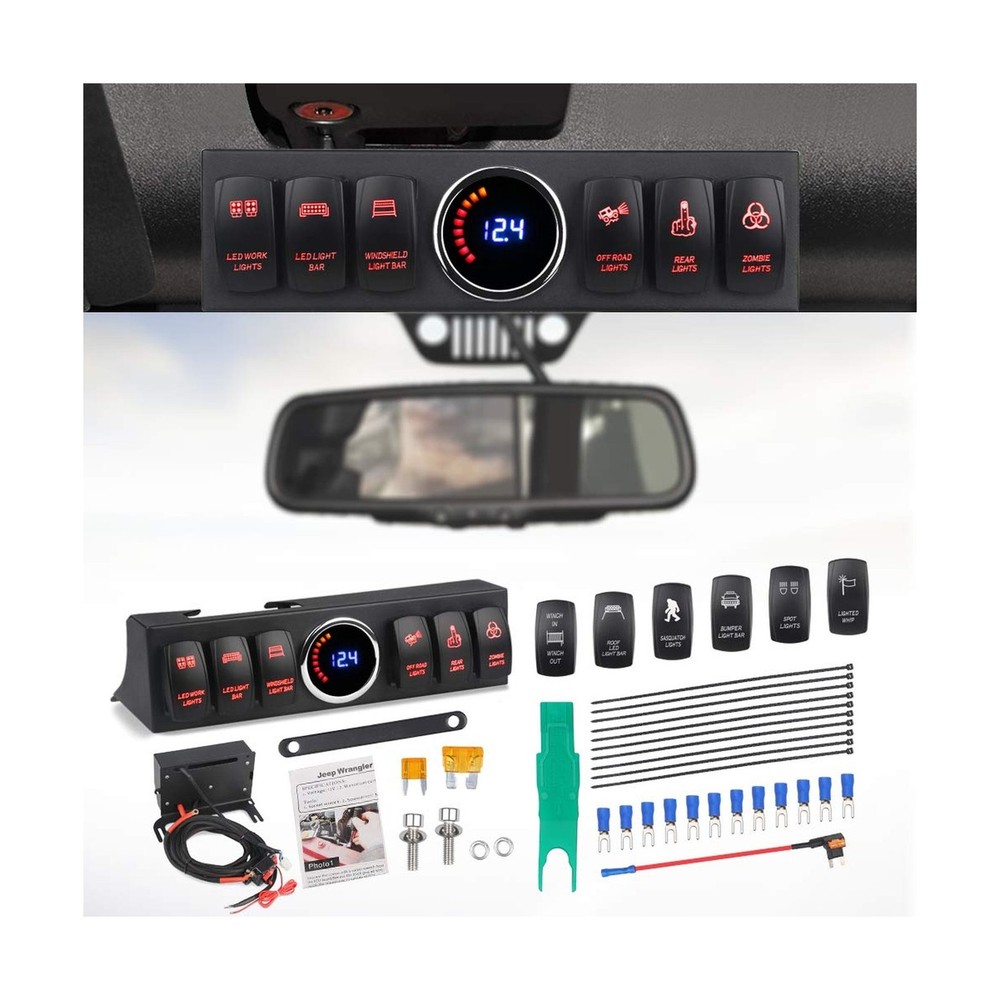 WATERWICH 6-Switch Pod Toggle Panel Overhead and Source Control System Box Wi...