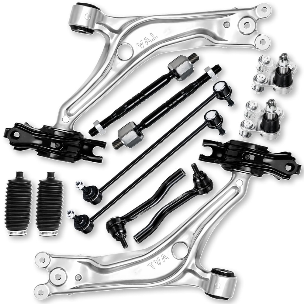 12pc Front Lower Control Arm Ball Joints Tie Rod Sway Bar Link Compatible wit...