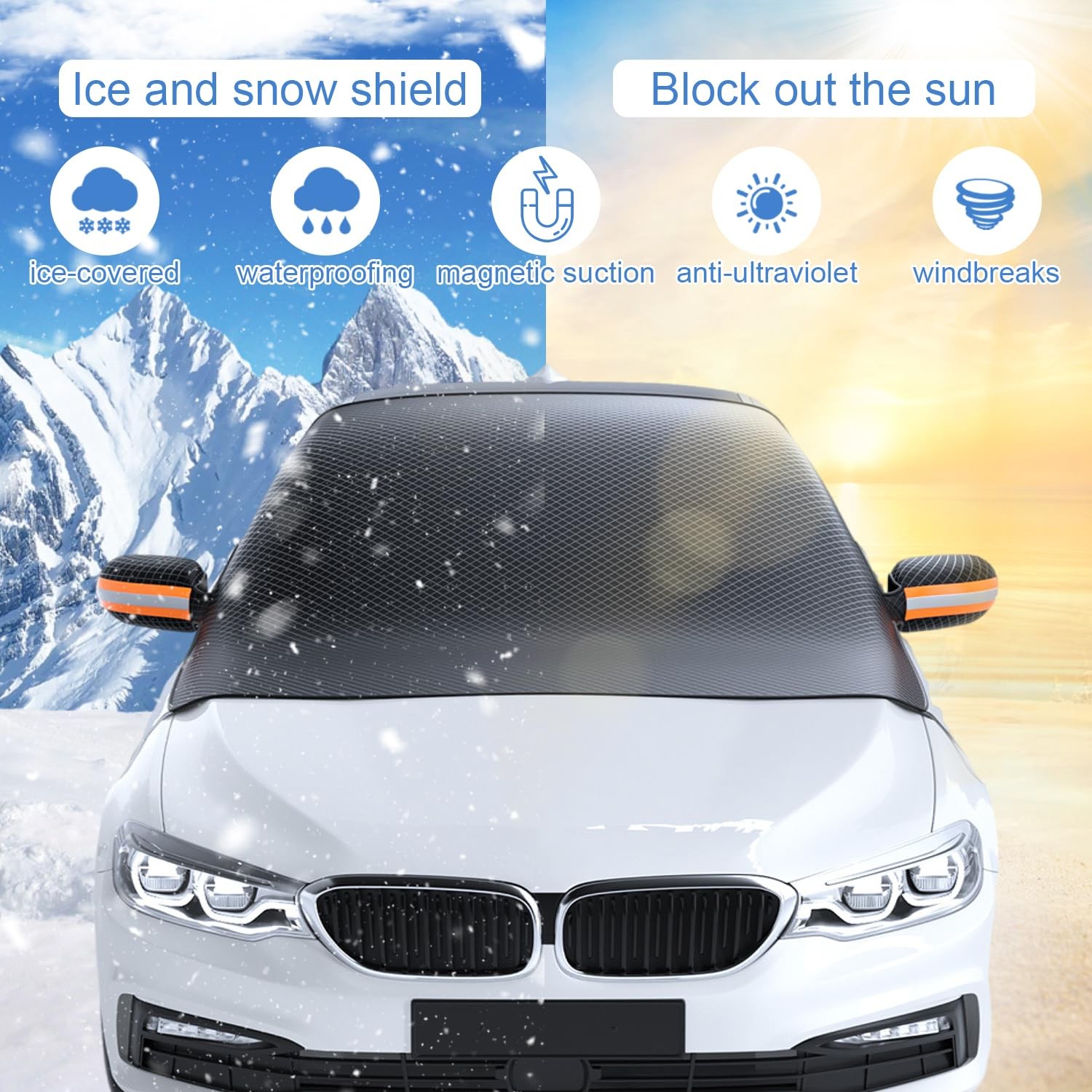 Car Windshield Cover Protector Winter Snow Ice Rain Dust Frost Guard Sun Shade