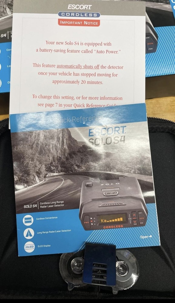 Escort SOLO 4 Cordless Radar Detector - Black