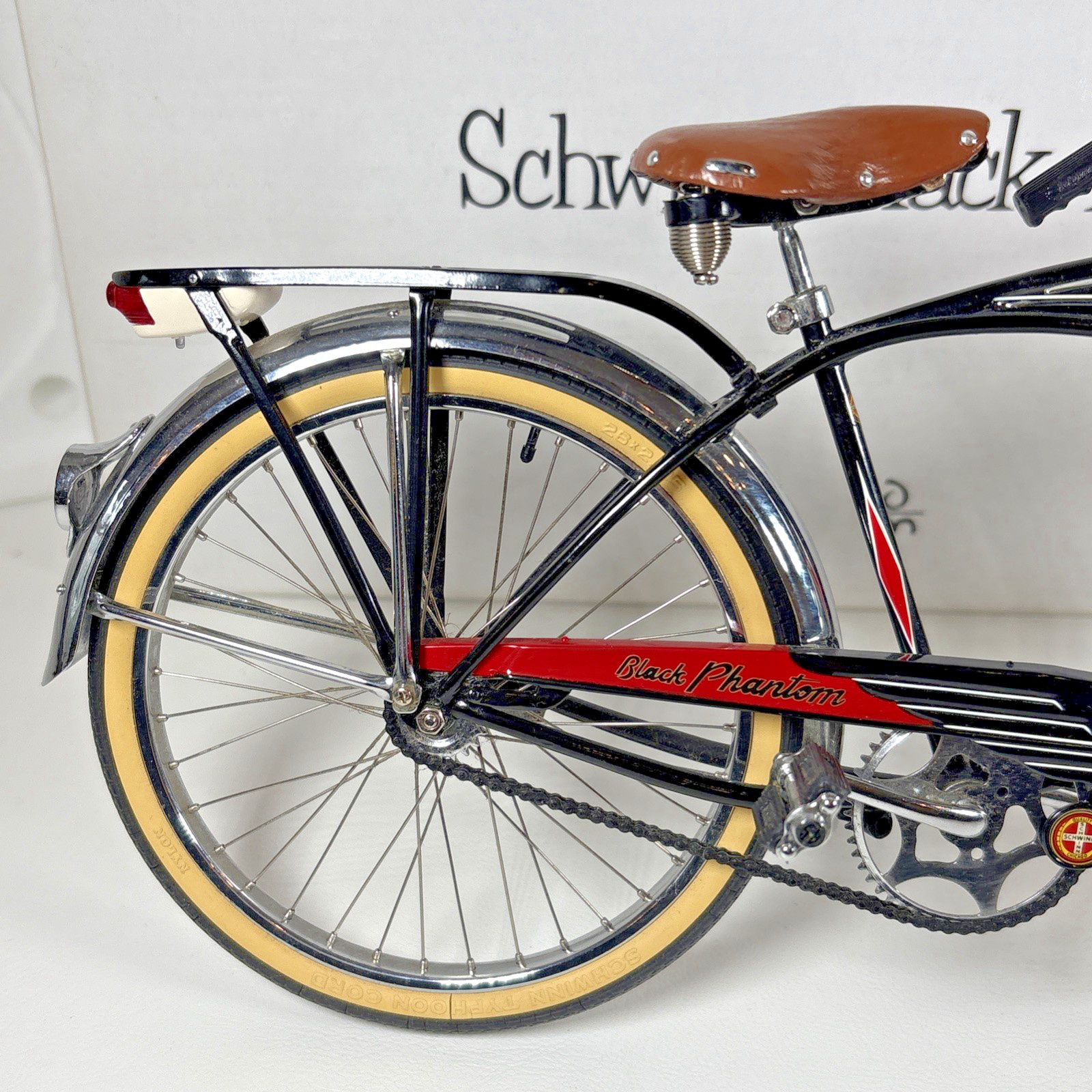Danbury Mint Schwinn Black Phantom 1:6 Scale Die Cast Model Bicycle COA & BOX