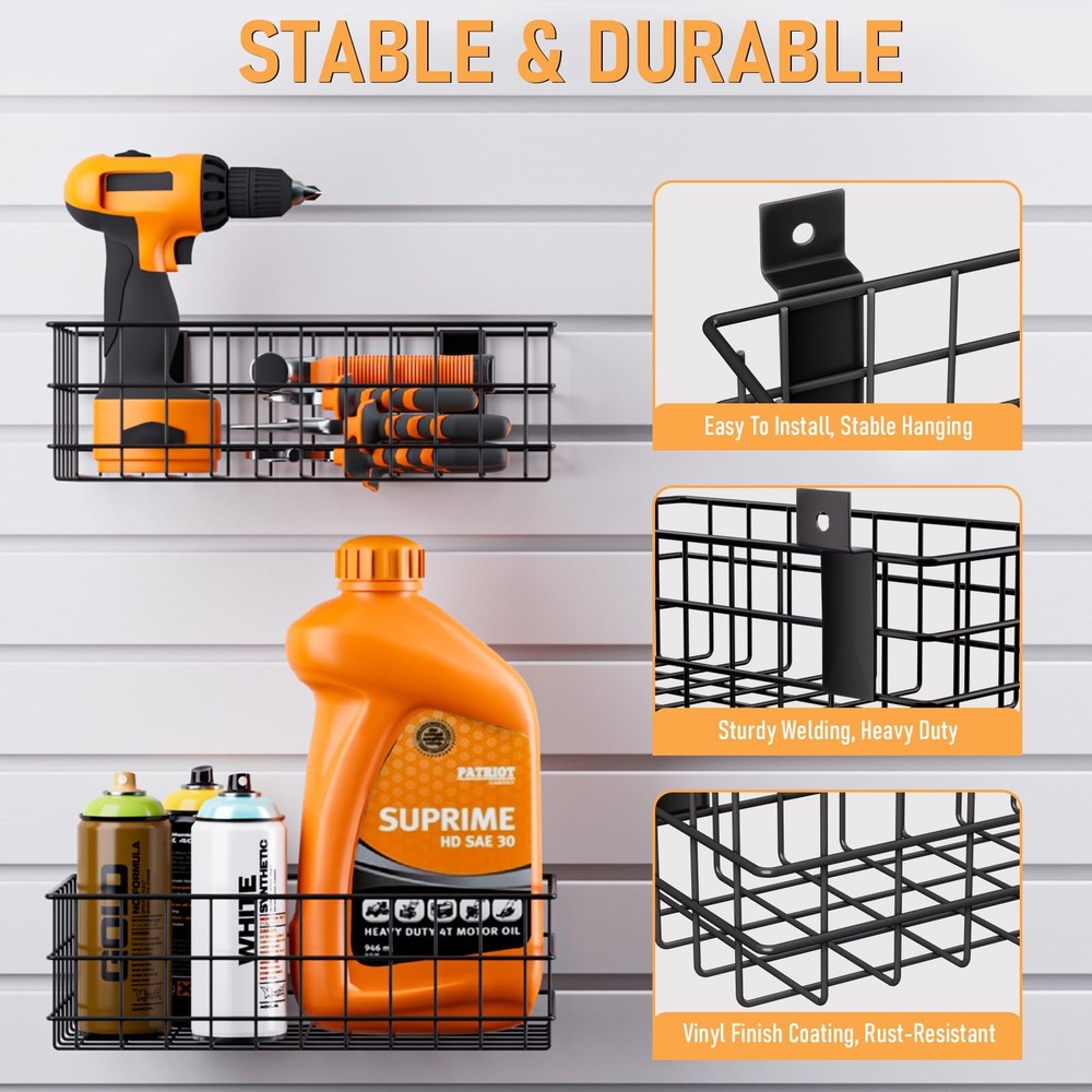 INCLY 30PCS Slatwall Accessories Set with Baskets, Hooks,...