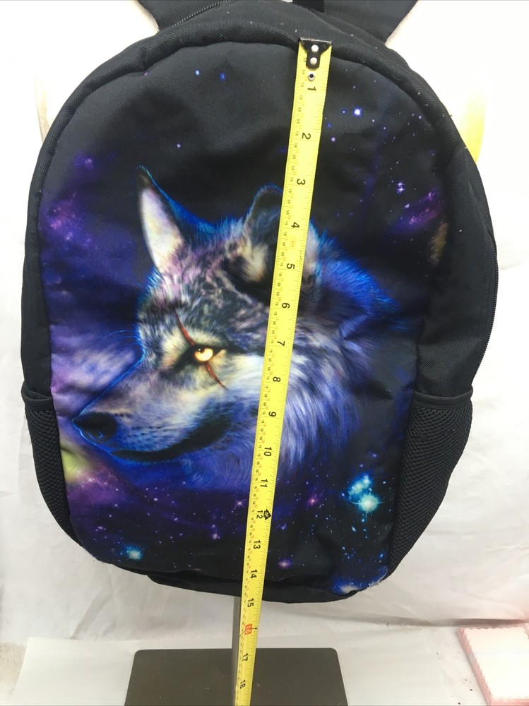 Back Pack / Laptop Bag Galaxy Wolf, Nylon Poly