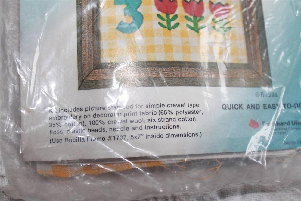 Bucilla Mini Stitcheries Number School Kit #2001 Unopened Unused
