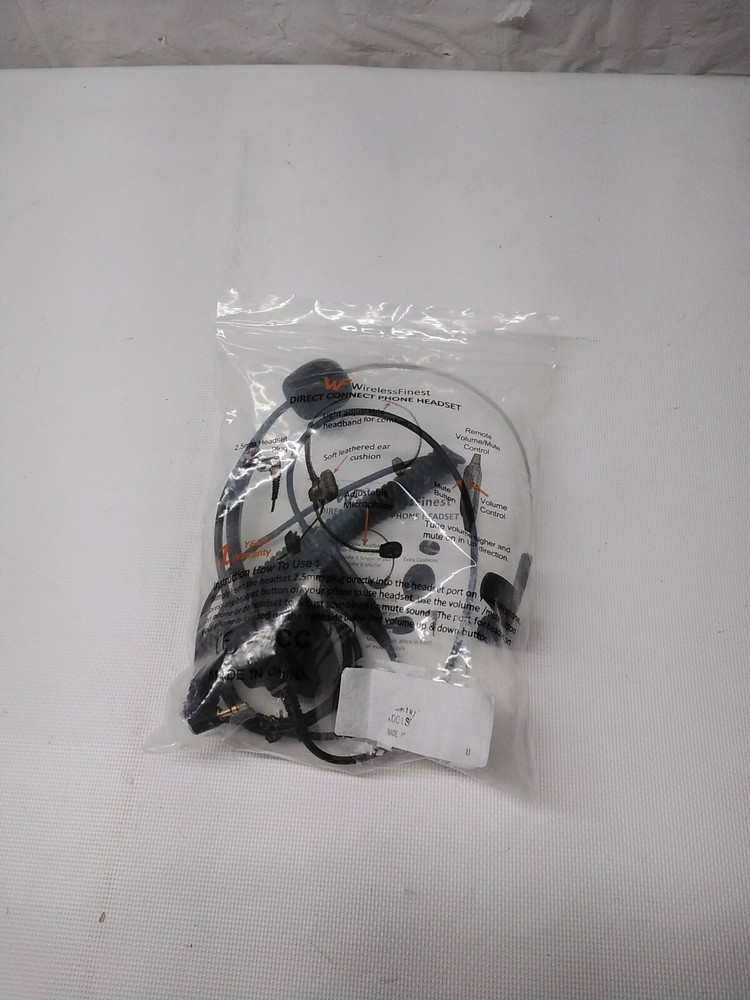 Wireless Finest Direct Connect Phone Headset- Black