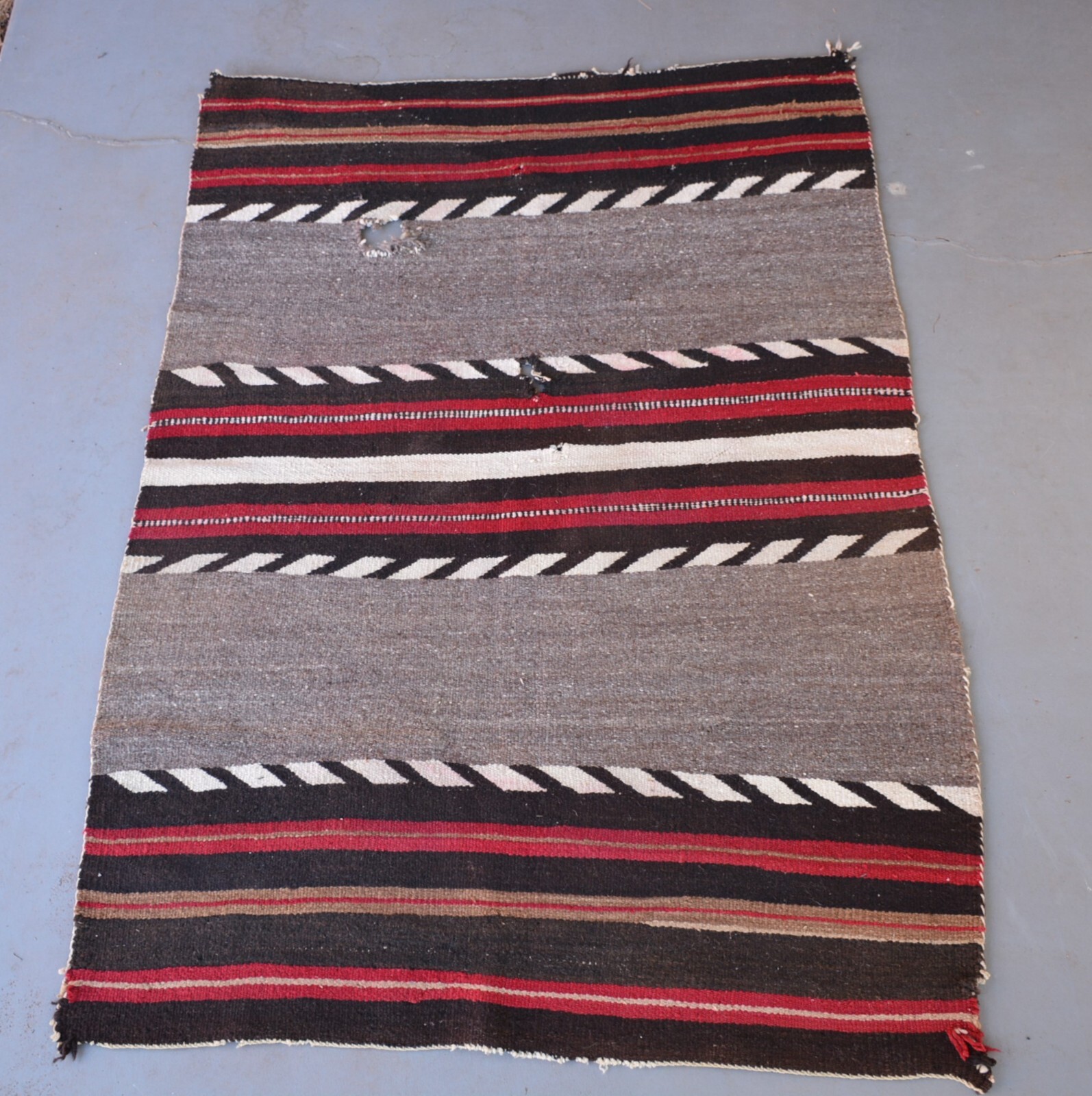 Old Navajo Transitional Banded Blanket