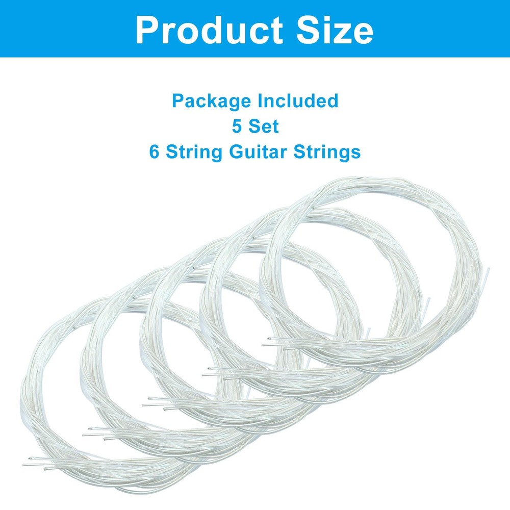 Piutouyar 5 Set of 6 Classical Guitar Strings Replacement, Nylon String with