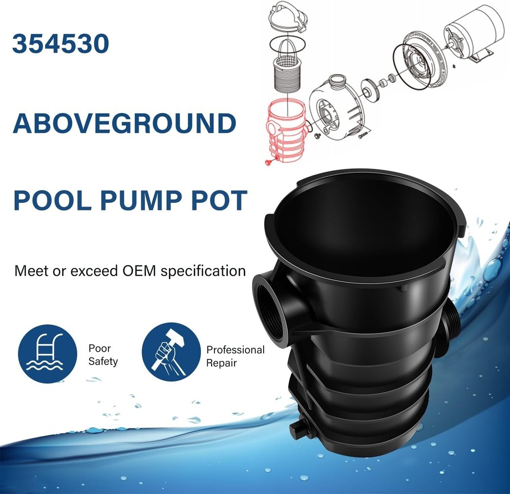 354530 Fits Pentair Dynamo Pot Replacement Sta-Rite above ground pump