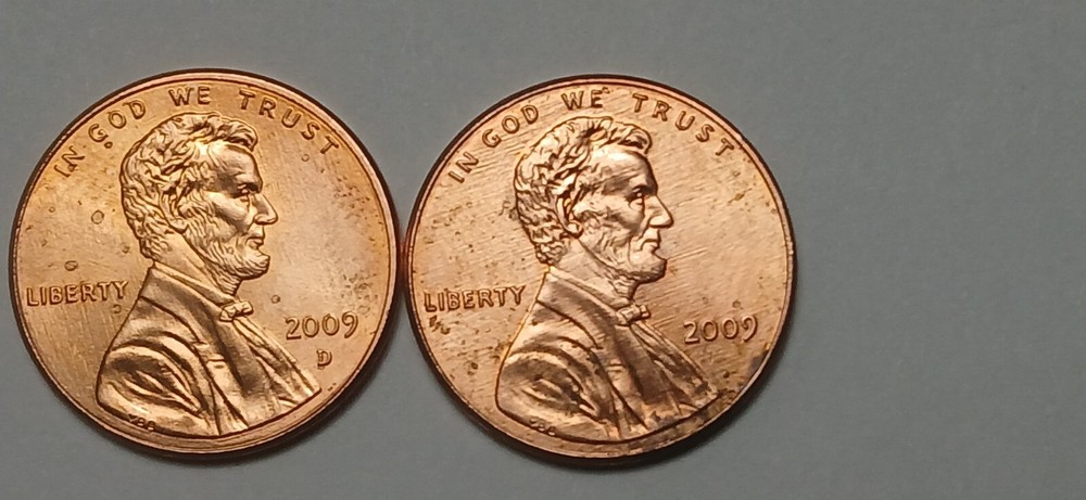 2009 D Presidency Penny & a 2009 No Mint Mark Presidency Penny  Multiple Errors