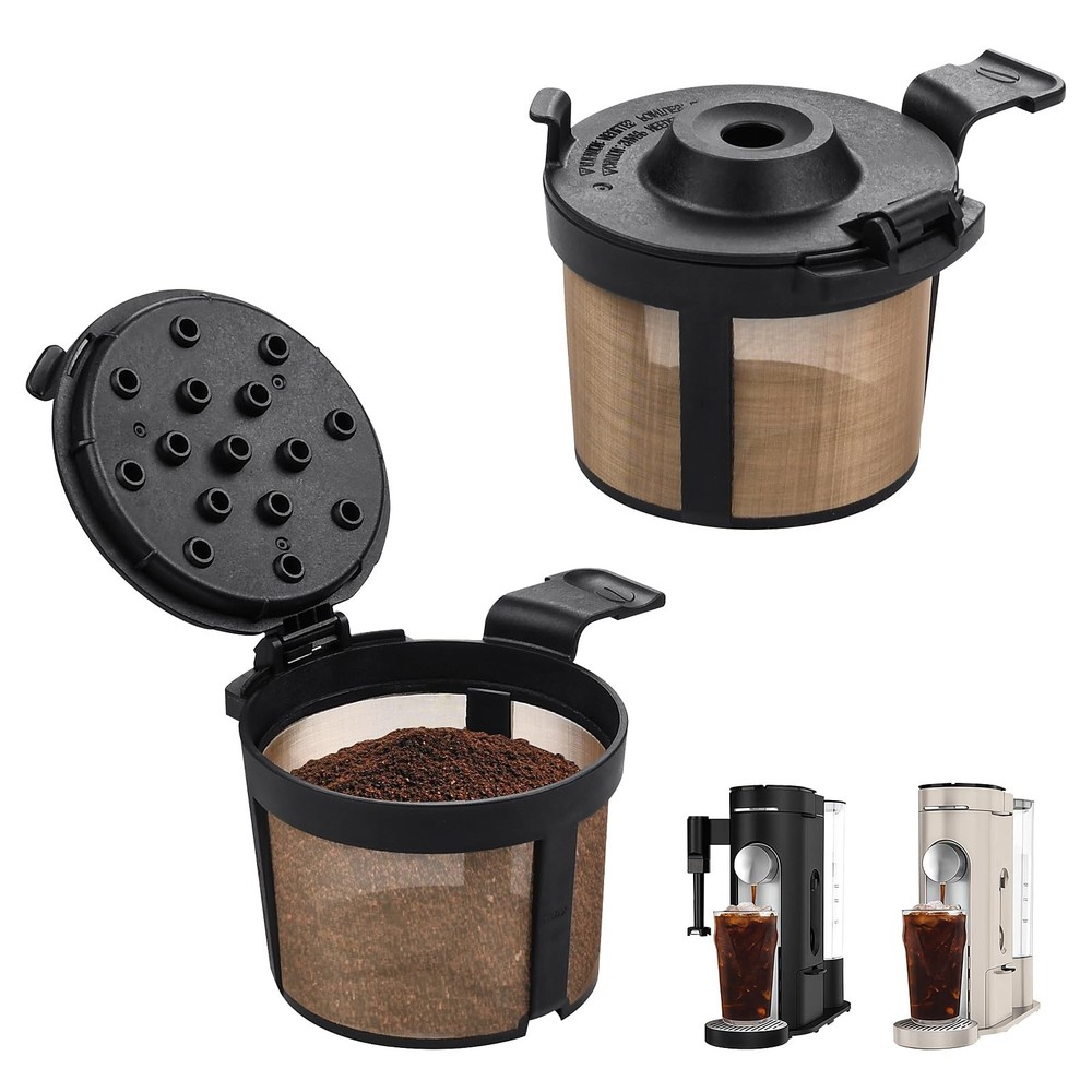 2 Pack Permanent Coffee Filter with Ninja PB051 / PB040 / PB041ST - Reusable ...