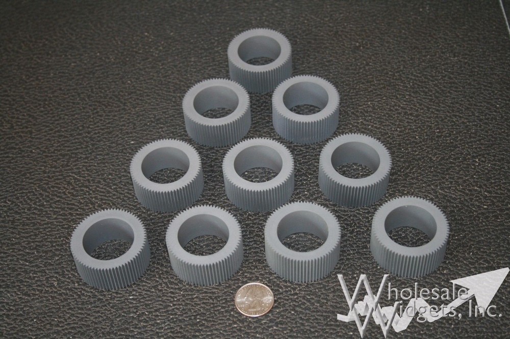 10 Grey Pickup Rollers Compatible With Riso 035-14303 Feed Tires For Risograph