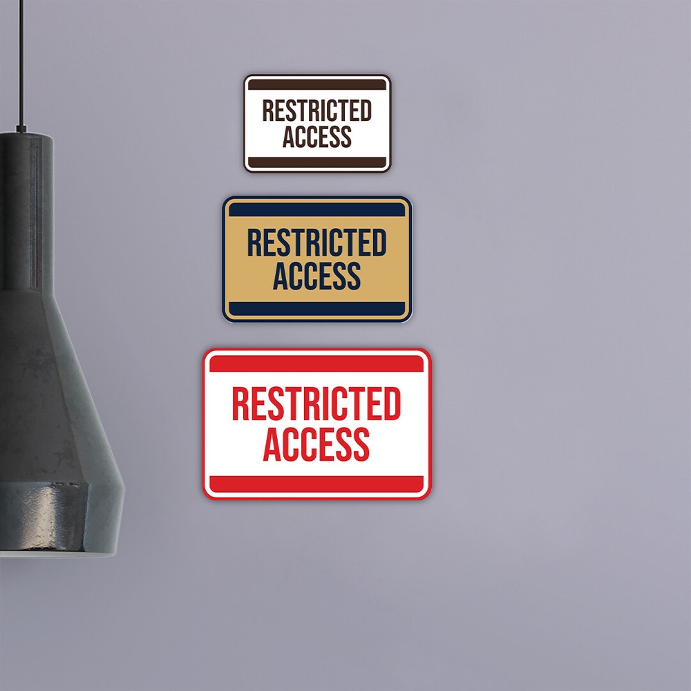Classic Framed Restricted Access Wall or Door Sign