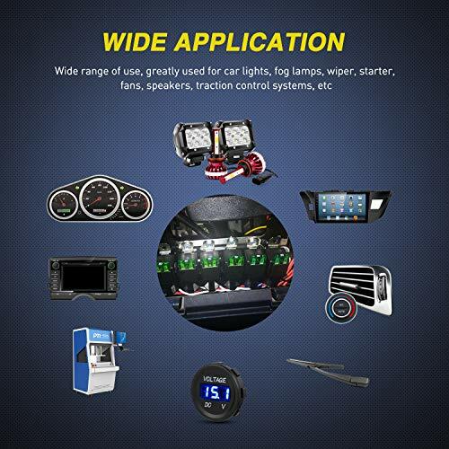 NILIGHT 5PACK 12V 4Pin SPST 30/40 AMP Auto Relay + 14AWG Sockets Wires adn Fuse