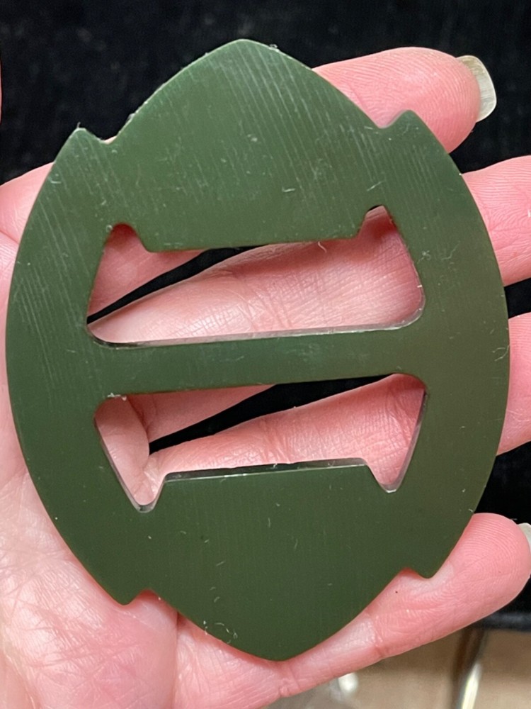 Vintage green Bakelite buckle accessory tested
