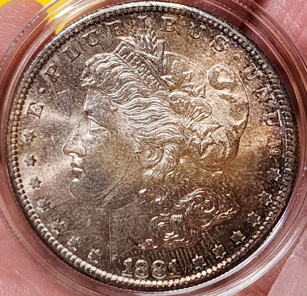 1881-S $1 Morgan Silver Dollar~TONED