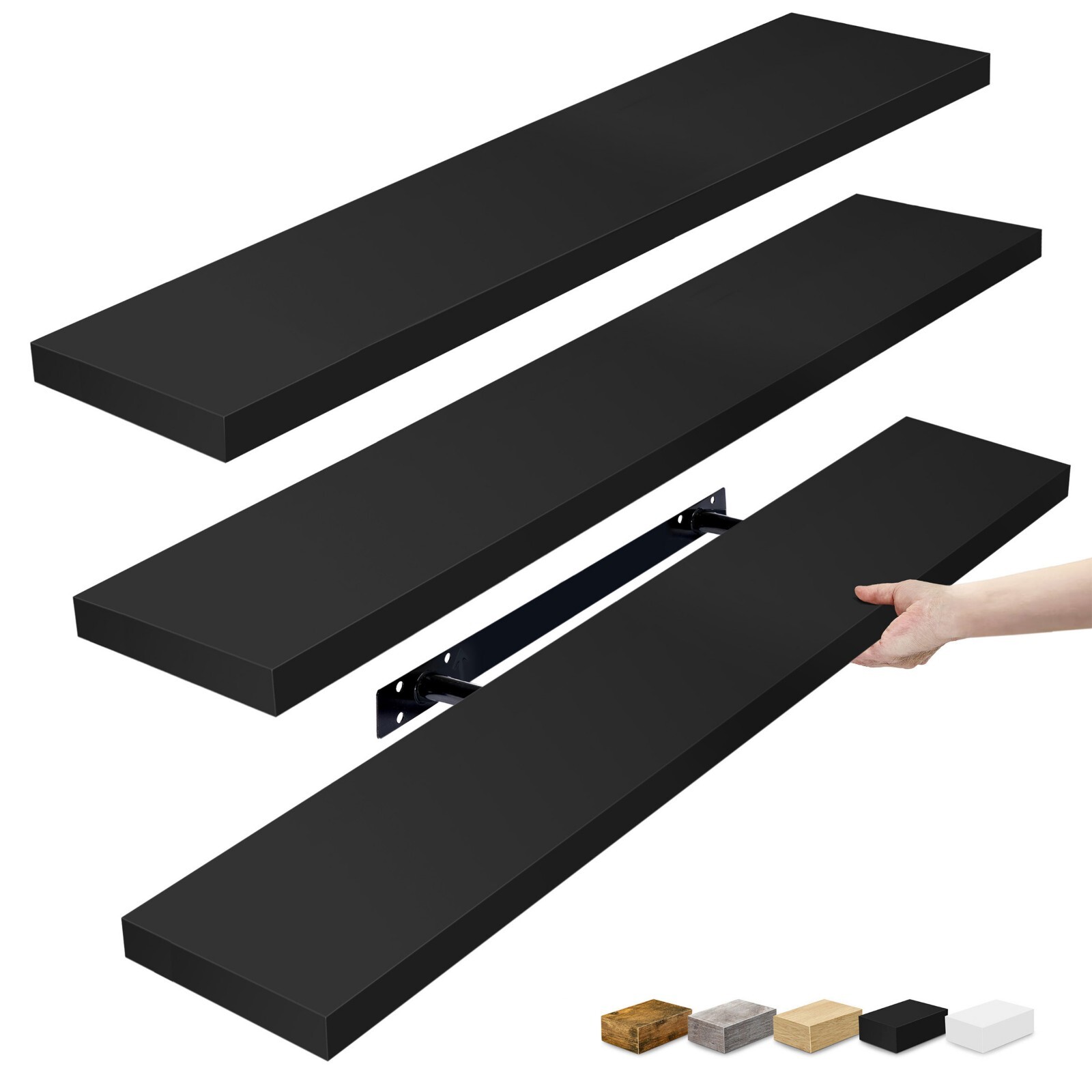 Sorbus Floating Shelves for Wall, 3 Long Wall Mounted Large Decorative Shelves