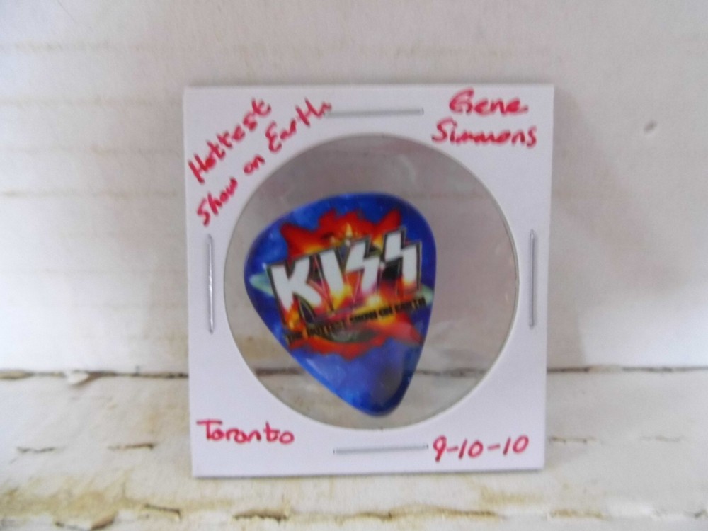 KISS "GENE SIMMONS" 9/10/10 GUITAR PICK~READ DESCRIPTION #12~18