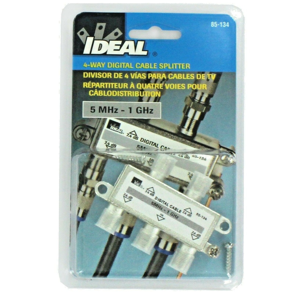 1 Pc Ideal 4 Way Digital Cable Splitter 85-134 High Performance New