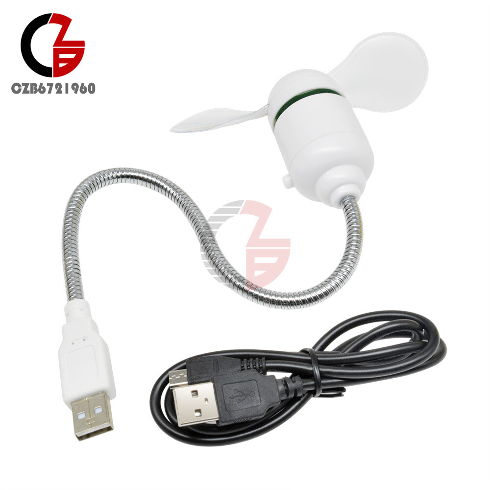 Mini USB LED Fan Powered Cooling Flashing Real Time Display Function