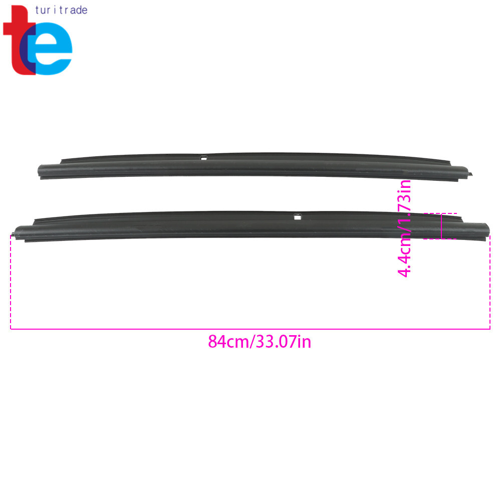 2pcs Front Outer Window Sweep Seals Pair For 99-06 Silverado/Sierra 1500