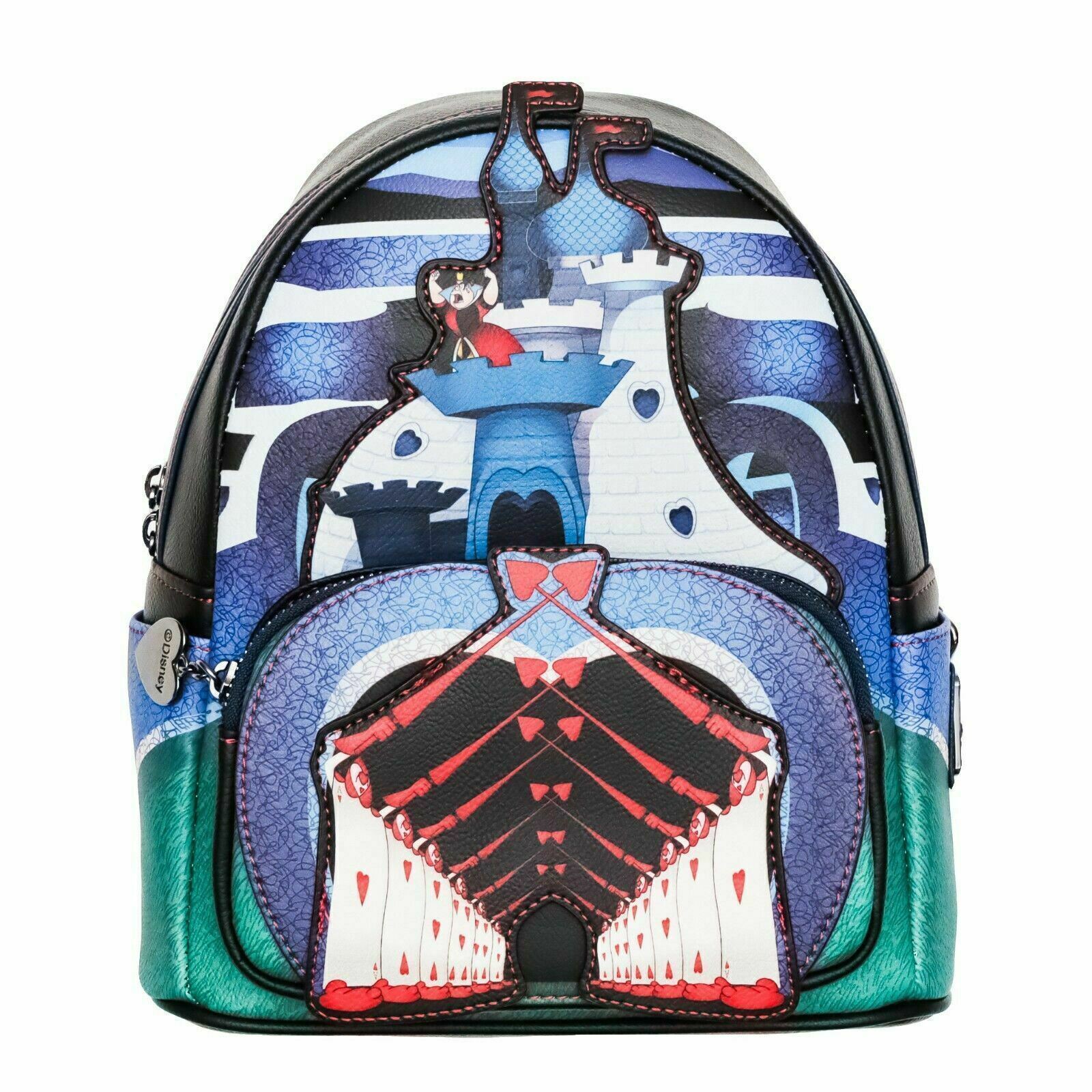 NEW Loungefly Disney Alice In Wonderland Queen Castle Mini Backpack WDBK2081