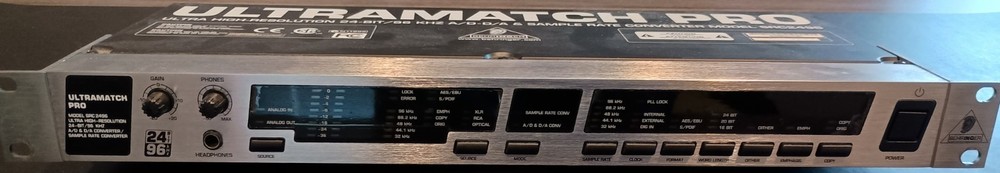 Behringer Ultramatch PRO SRC2496 24-Bit/96 kHz A/d-d/A & Sample Rate Converter