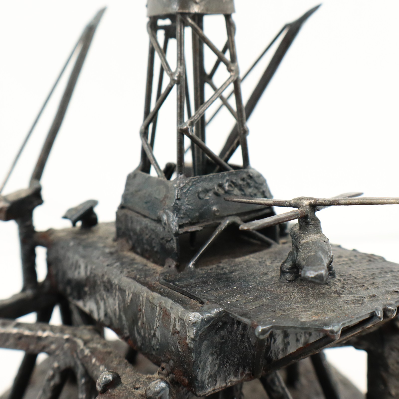 1975 Carl Andersen Deep Sea Saga Oil Rig Model, Norway, Bronze/Wood